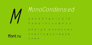 Пример шрифта Mono Condensed